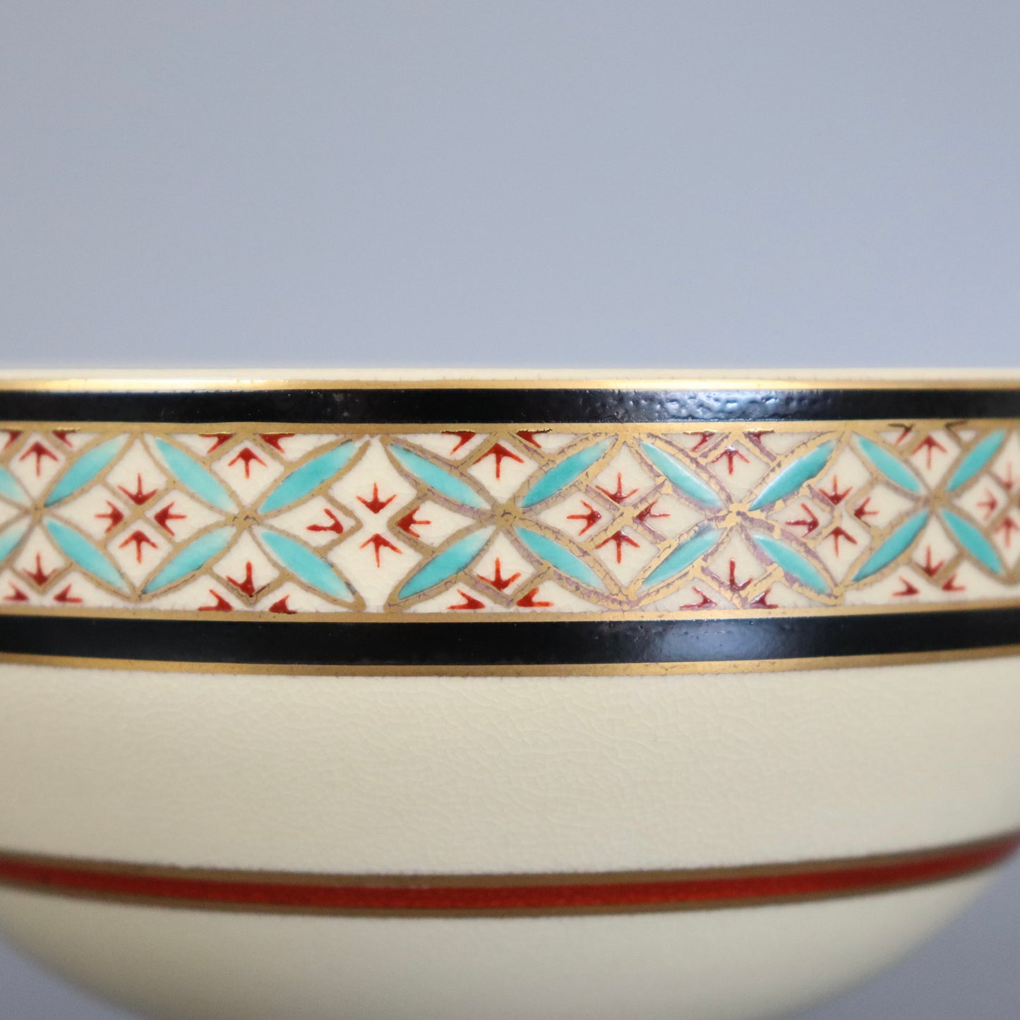 Beige Chawan Geometric Pattern