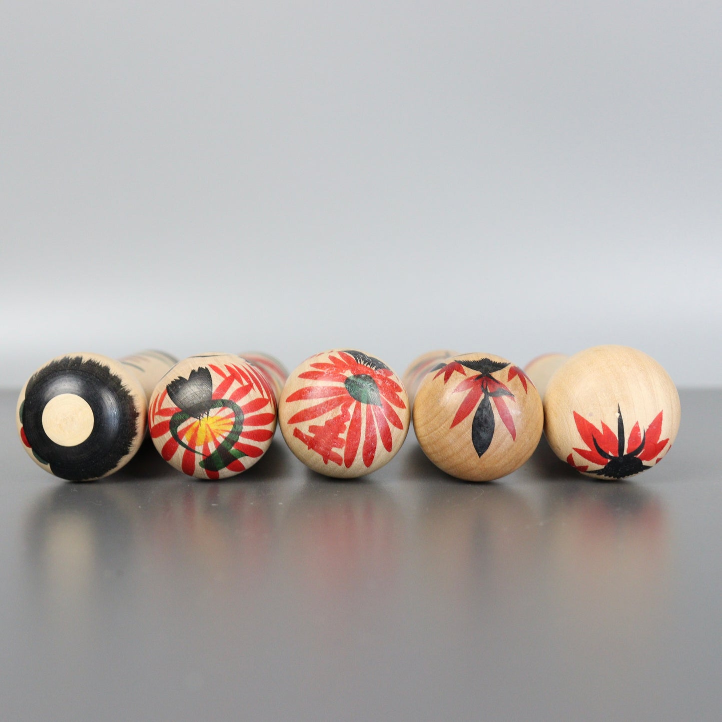 Set of 5 Small Kokeshi Dolls