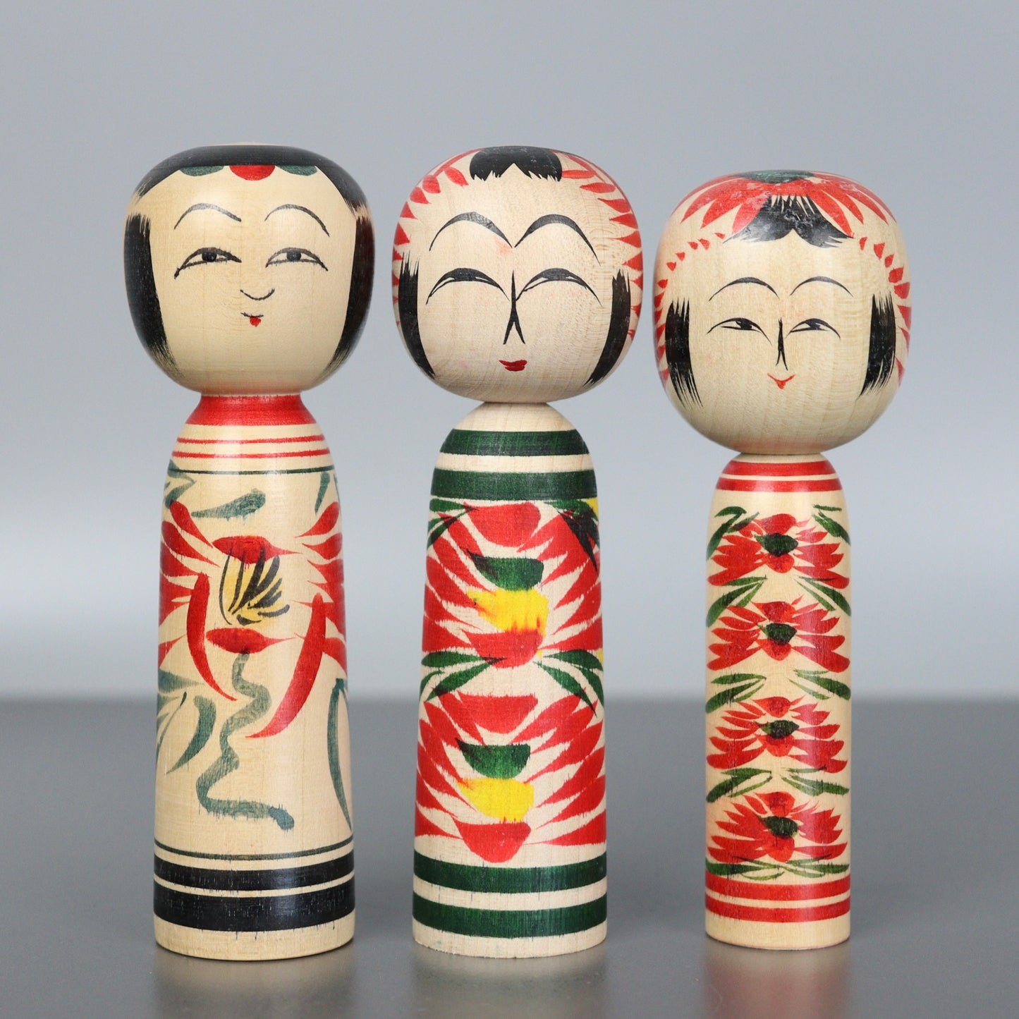 Set of 5 Small Kokeshi Dolls