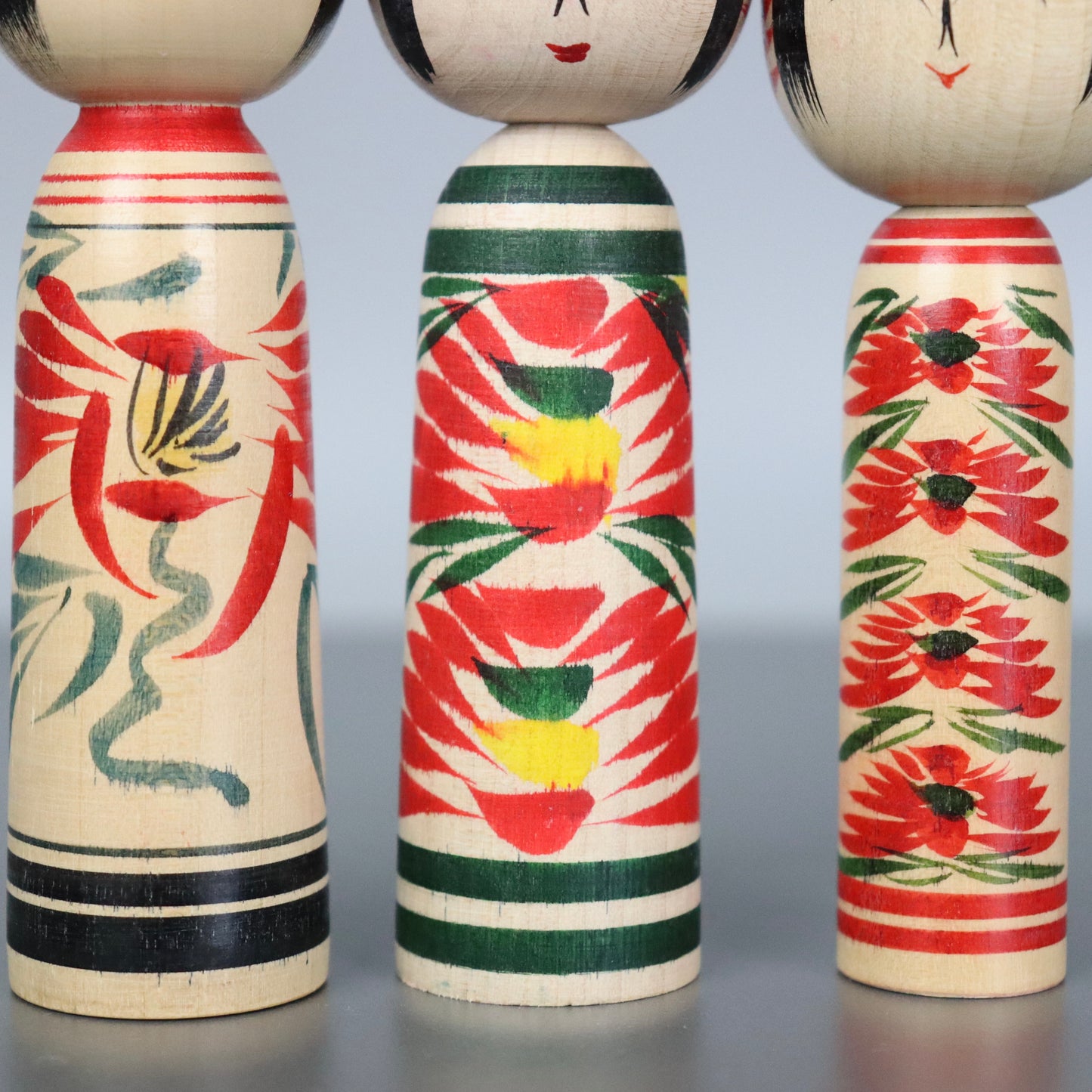 Set of 5 Small Kokeshi Dolls