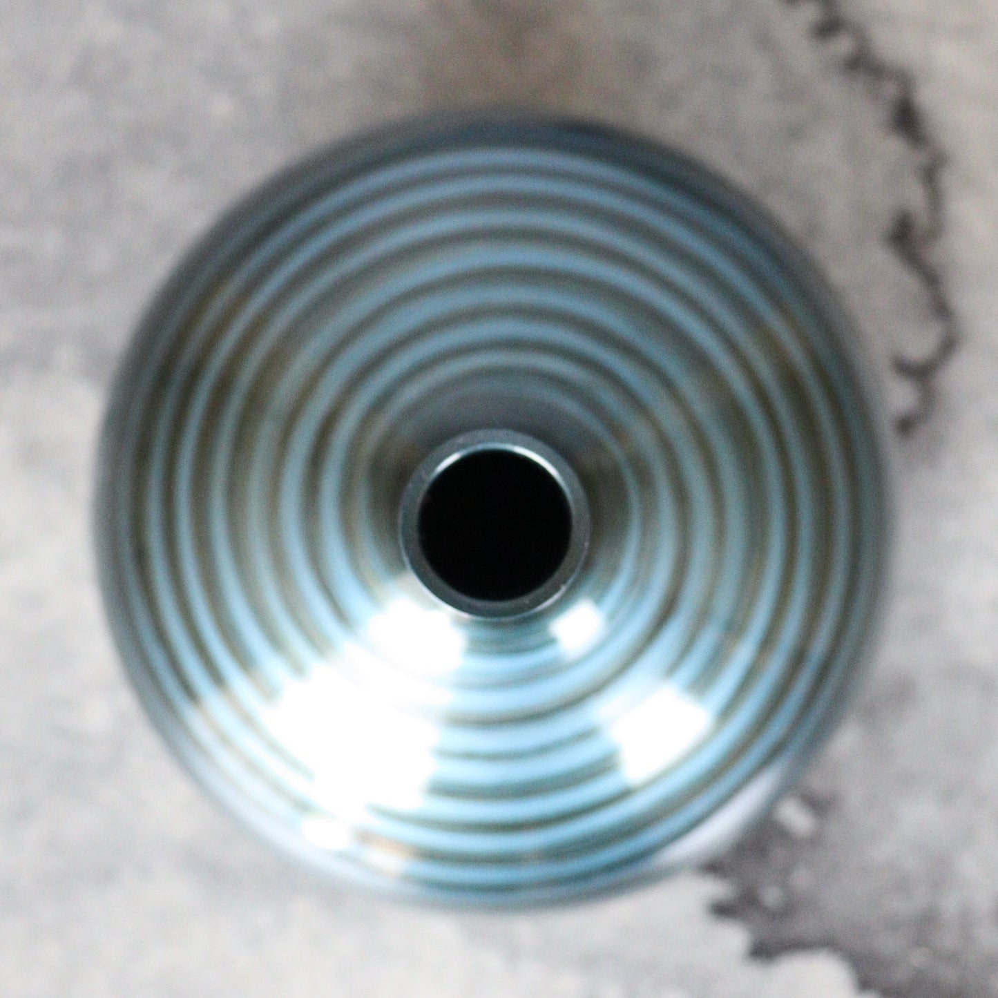 Blue Swirl Bronze Vase