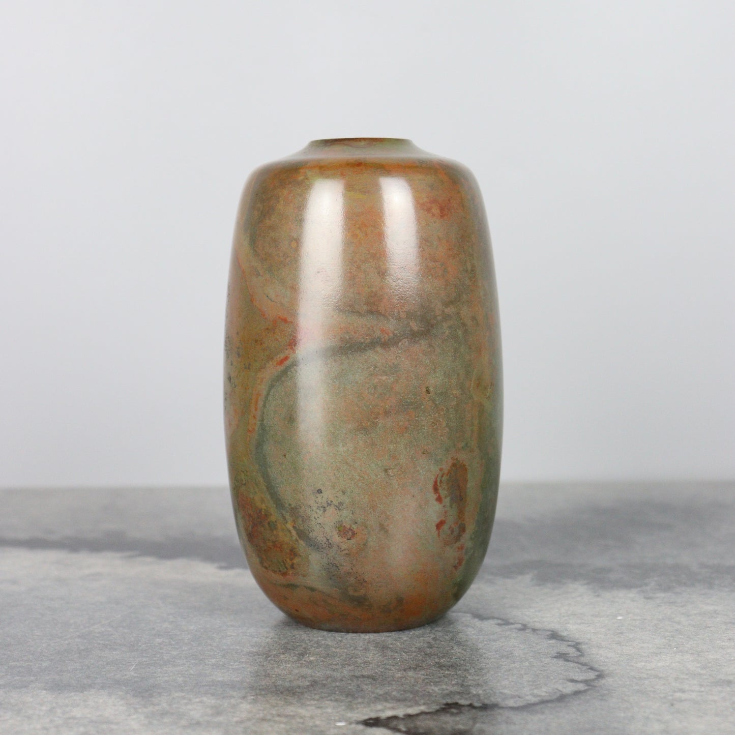 Bronze Vase Multi-Colored Patina