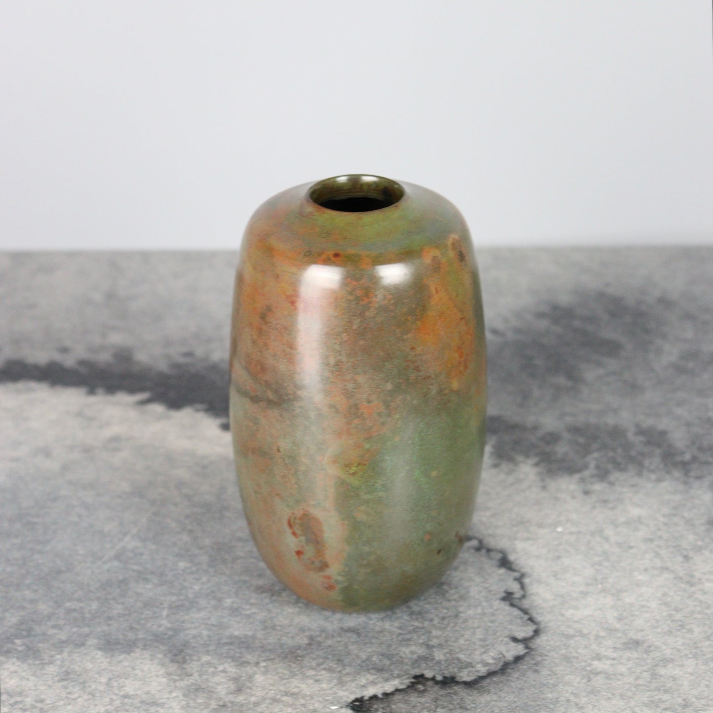 Bronze Vase Multi-Colored Patina