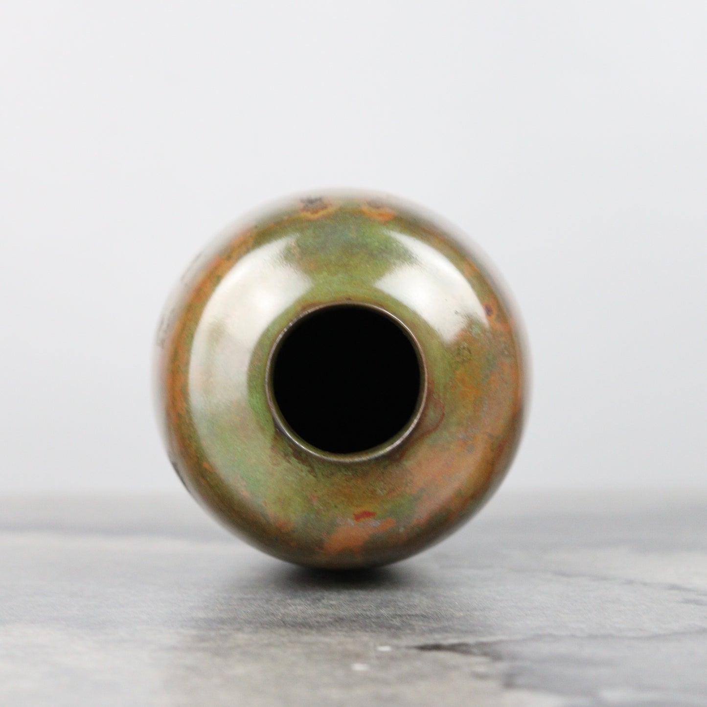 Bronze Vase Multi-Colored Patina