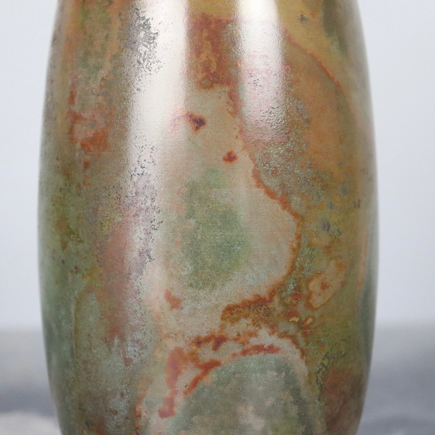 Bronze Vase Multi-Colored Patina