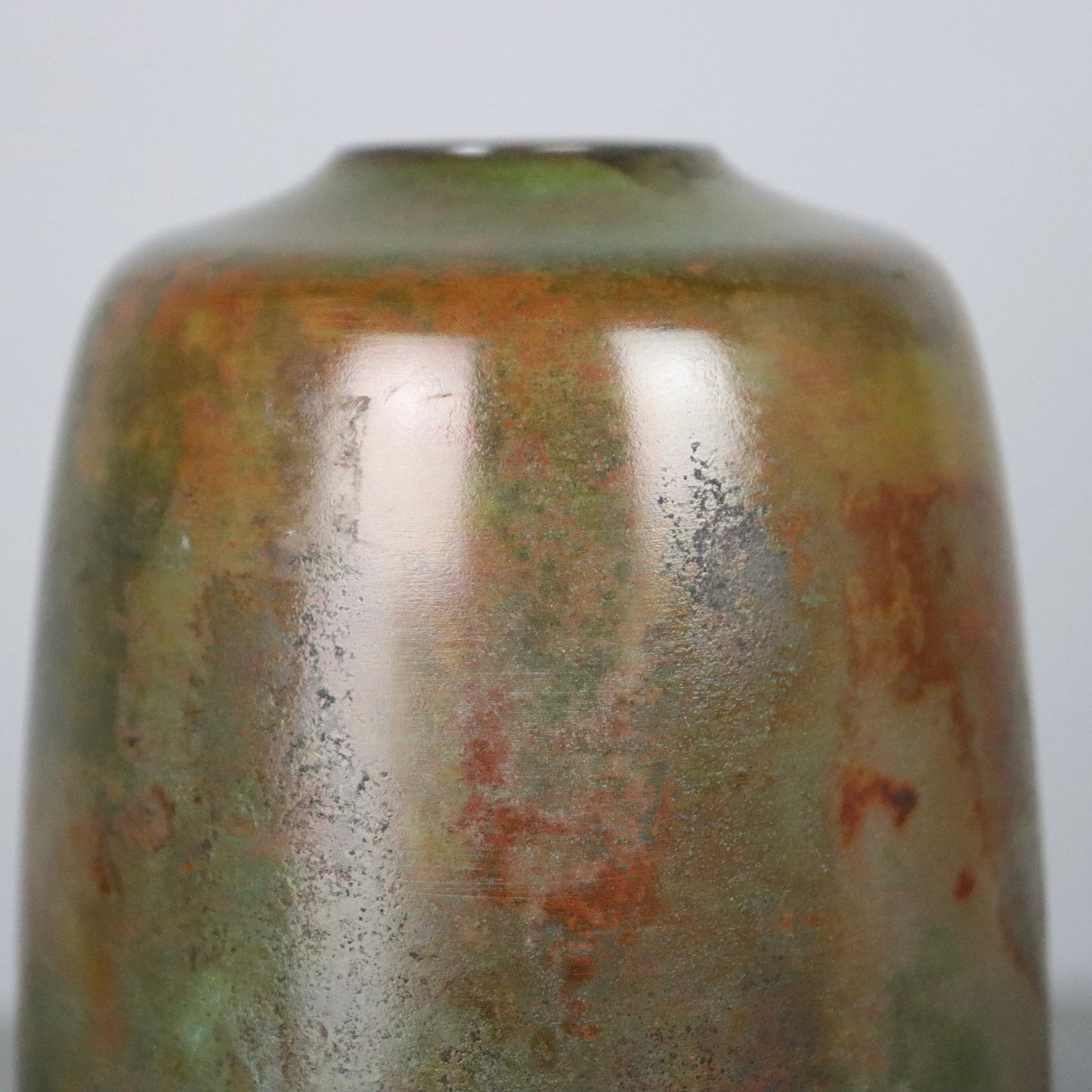 Bronze Vase Multi-Colored Patina