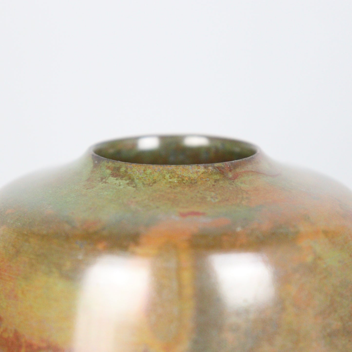 Bronze Vase Multi-Colored Patina