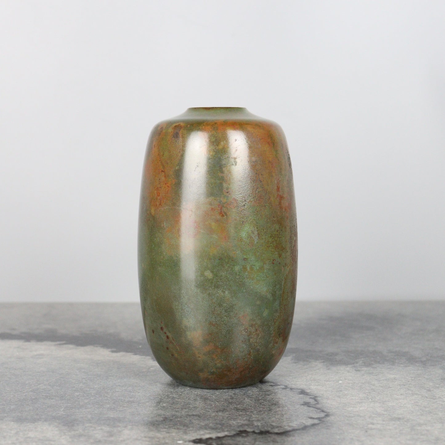 Bronze Vase Multi-Colored Patina