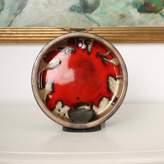 Vintage Danish Ceramic Candle Holder by Løvemose