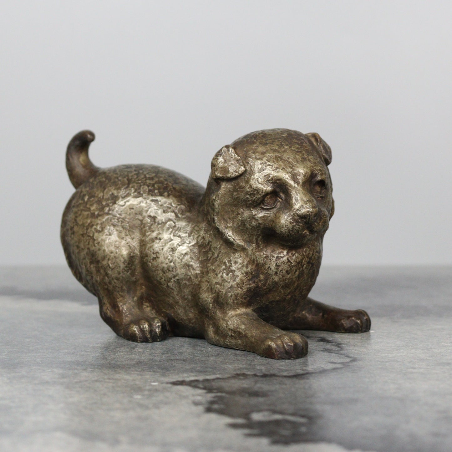 Bronze Puppy Figurine by Tsuda Eijyu