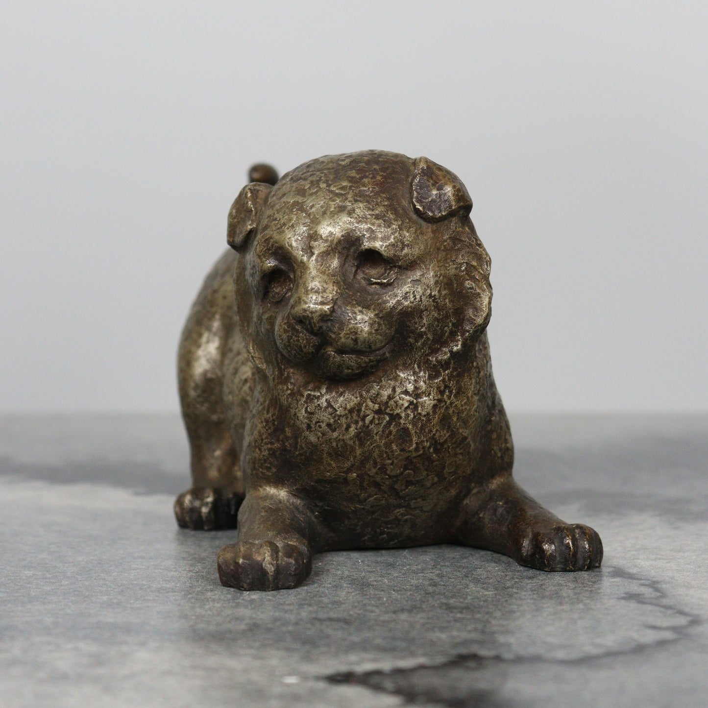 Bronze Puppy Figurine by Tsuda Eijyu