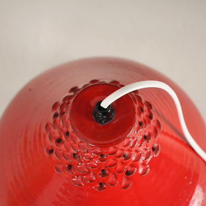 Midcentury Danish Ceramic Pendant Lamp Red