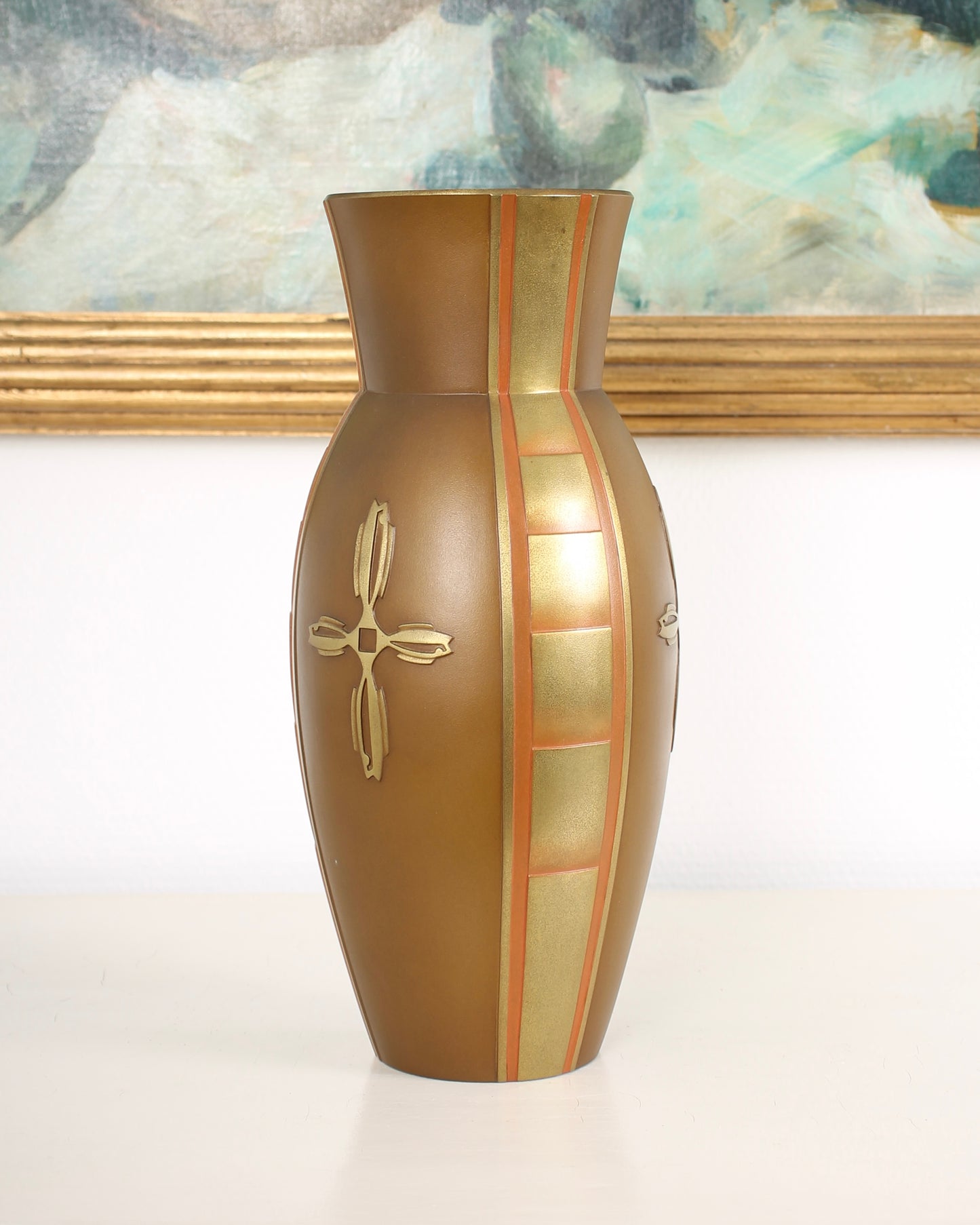 Vintage Japanese Bronze Vase by Neya Churoku