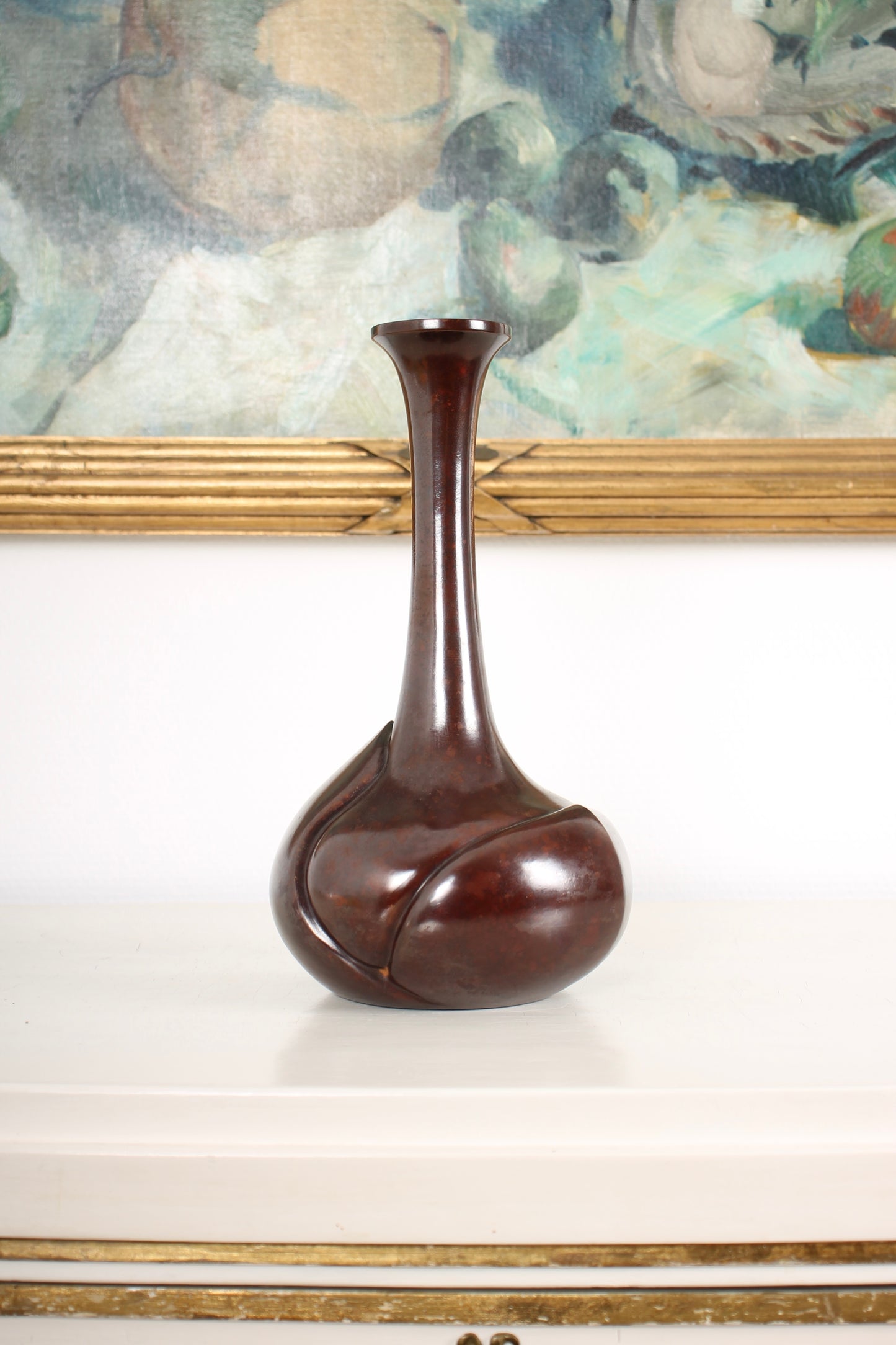 Vintage Japanese Bronze Vase by Nakajima Yasumi II