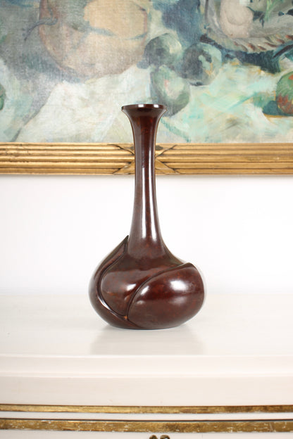 Vintage Japanese Bronze Vase by Nakajima Yasumi II