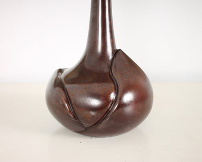 Vintage Japanese Bronze Vase by Nakajima Yasumi II