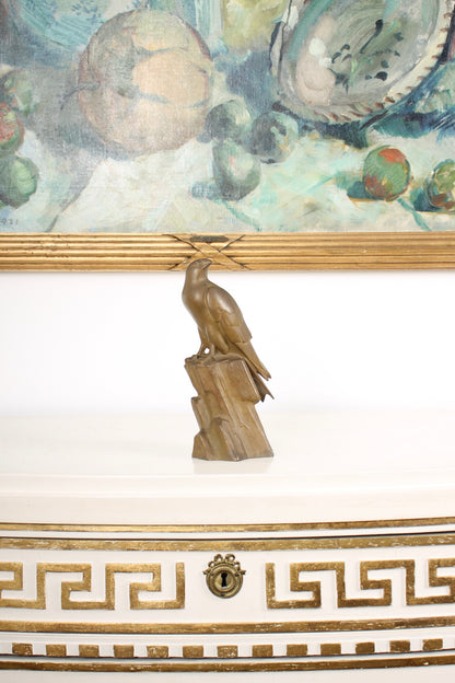 Vintage Japanese Bronze Eagle Sculpture by Tsuda Shinobu