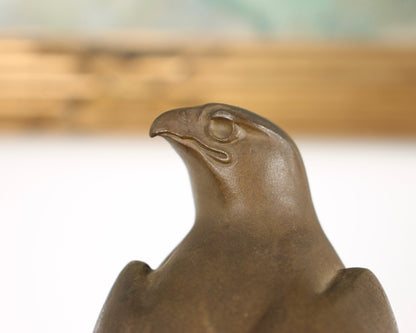 Vintage Japanese Bronze Eagle Sculpture by Tsuda Shinobu