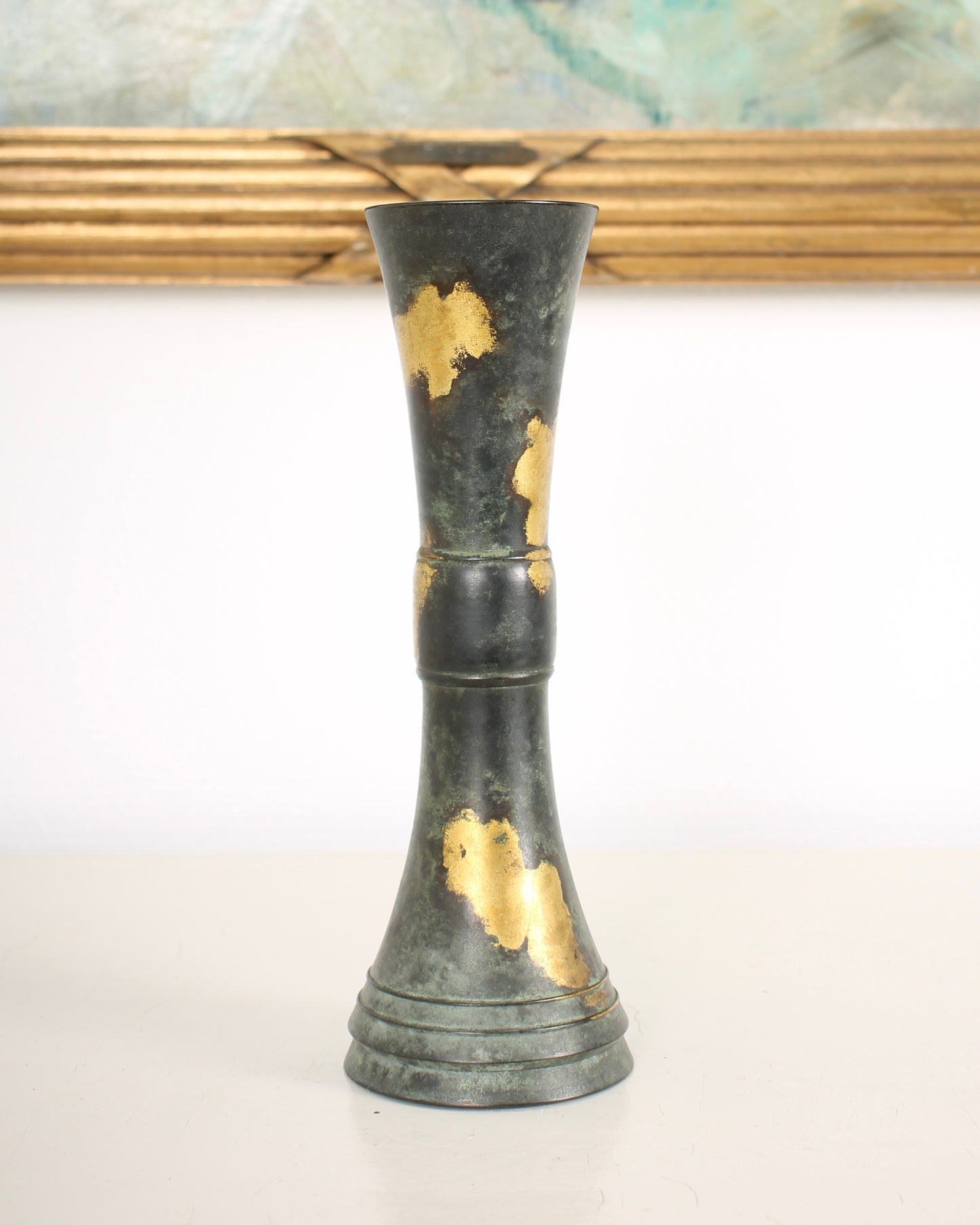 Vintage Japanese Bronze Vase by Hata Zoroku