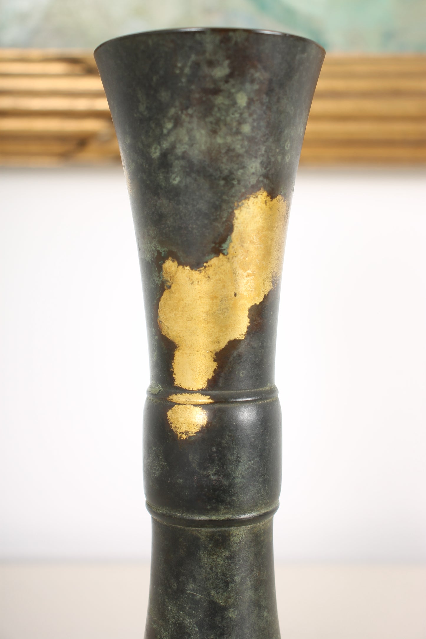 Vintage Japanese Bronze Vase by Hata Zoroku