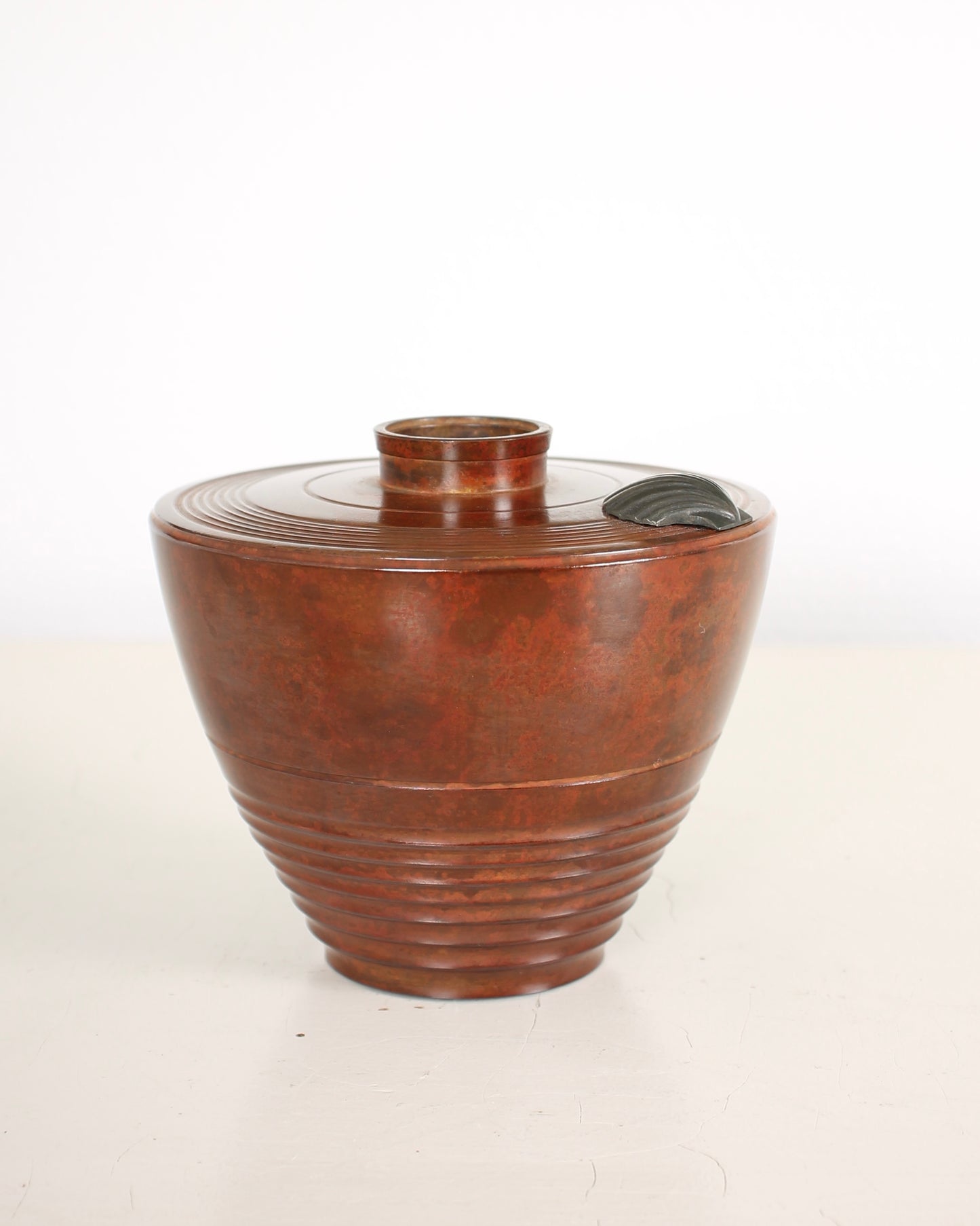 Vintage Japanese Bronze Vase by Habara Ichiyo