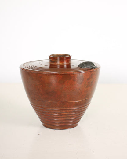 Vintage Japanese Bronze Vase by Habara Ichiyo