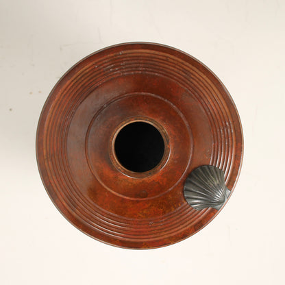 Vintage Japanese Bronze Vase by Habara Ichiyo