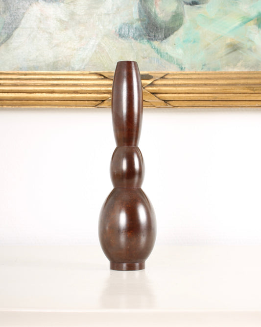Vintage Japanese Bronze Vase by Nakajima Yasumi II