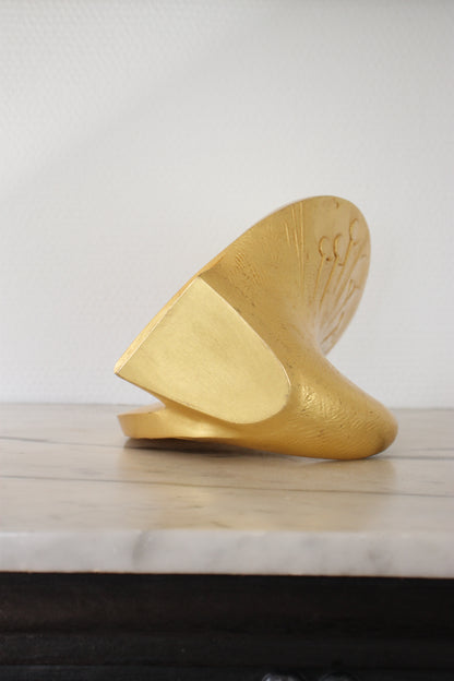 Vintage Japanese Bronze Sculpture of Peacock