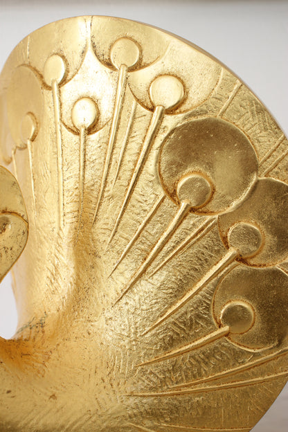 Vintage Japanese Bronze Sculpture of Peacock