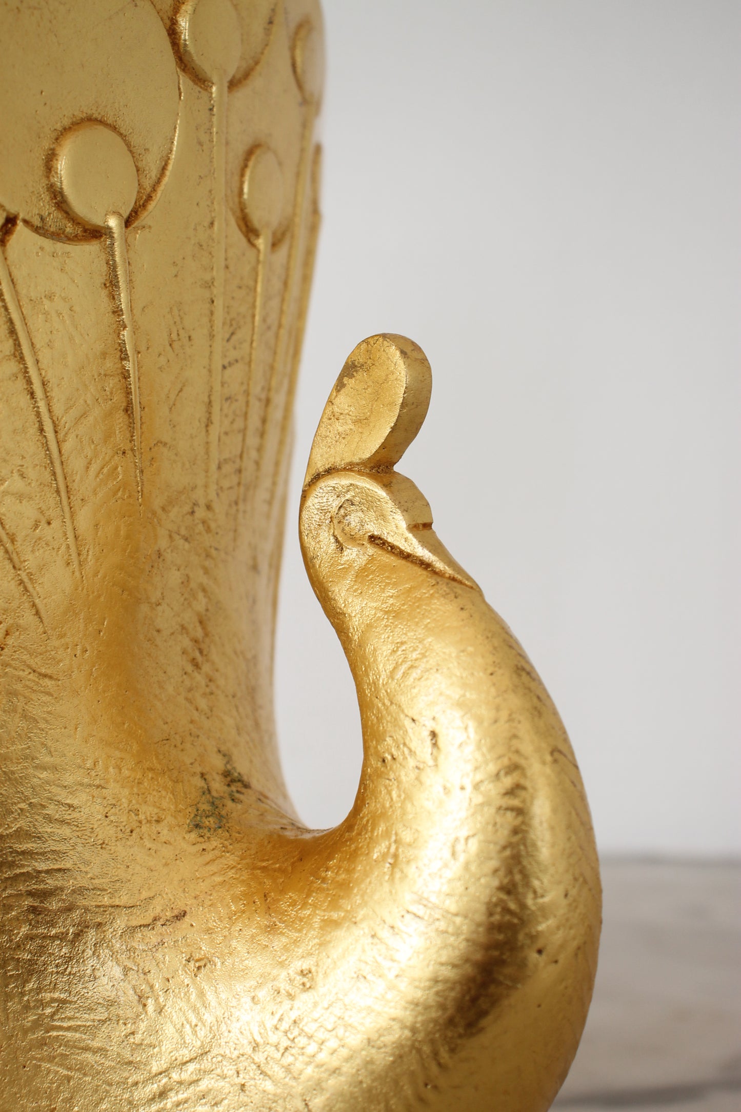 Vintage Japanese Bronze Sculpture of Peacock